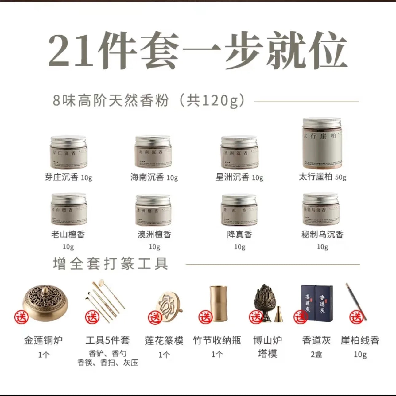 Seal Incense Starter Kit · 篆香入门香具套