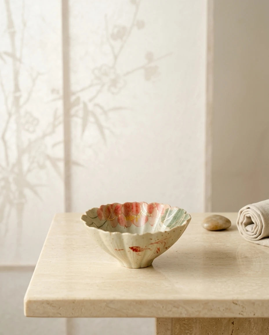 Lithos Elements Red Koi Lotus Tea Cup hero image